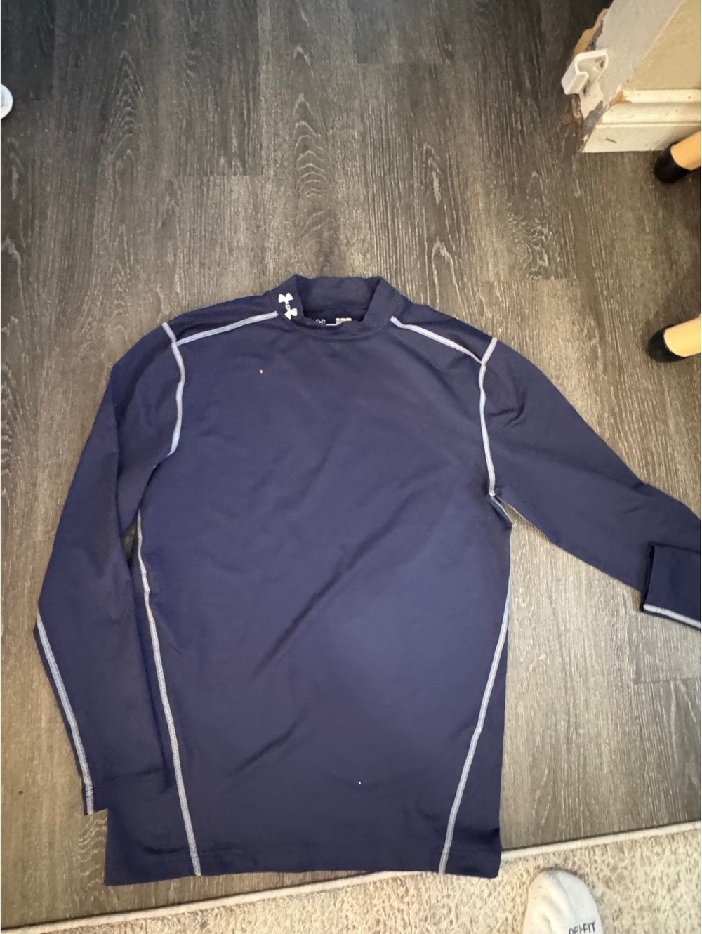 Under Armour ColdGear Mens XL Compression Mock Neck Navy Long Sleeve Base Layer